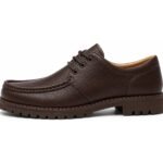 Fenmarsh Chocolate Grain Tyrolean Derby - White BG Side Profile