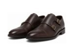 Grosmont Dark Brown Double Monk - White BG Pair