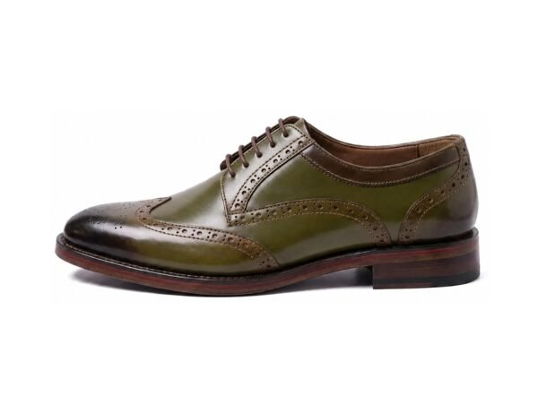 Kensington Olive Derby - White BG Side