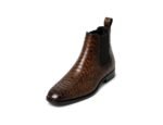 Kingshale Brown Exotic Chelsea Boot - White BG 3-Quarter