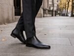 Kingsmere Black Calf Side-Zip Dress Boot styled - lifestyle primary