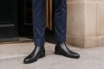 Kingsmere Black Calf Side-Zip Dress Boot styled - lifestyle secondary