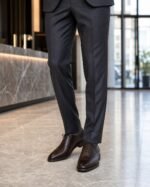 Langmere Dark Brown Quarter-Brogue Oxford styled - lifestyle primary