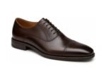 Langmere Dark Brown Quarter-Brogue Oxford - White BG 3-Quarter