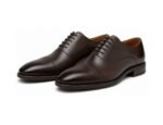 Langmere Dark Brown Quarter-Brogue Oxford - White BG Pair