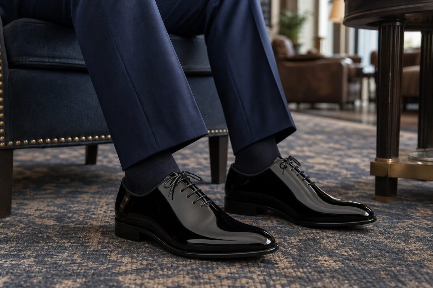 Noctis Black Patent Oxford styled - lifestyle secondary