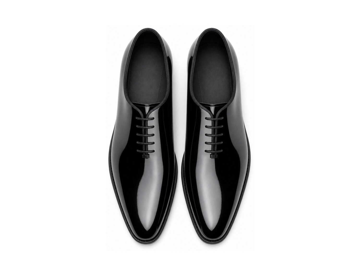 Noctis Black Patent Oxford - White BG Top View Pair