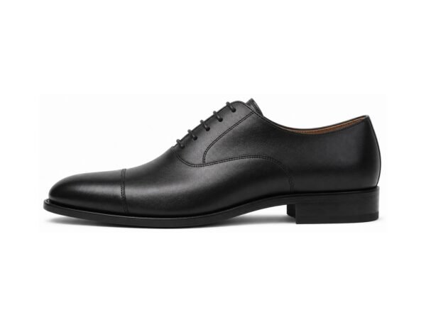 Regenton Black Cap-Toe Oxford - White BG Side Profile