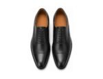 Regenton Black Cap-Toe Oxford - White BG Top View Pair