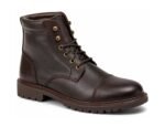 Rivermark Dark Brown Waxy Cap-Toe Service Boot - White BG 3-Quarter