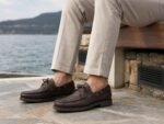 Seaborne Dark Brown Grain Modern Boat Shoe styled - lifestyle secondary