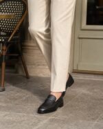Sterlingford Black Calf Horsebit Loafer styled - lifestyle primary