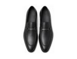 Sterlingford Black Calf Horsebit Loafer - White BG Top View Pair