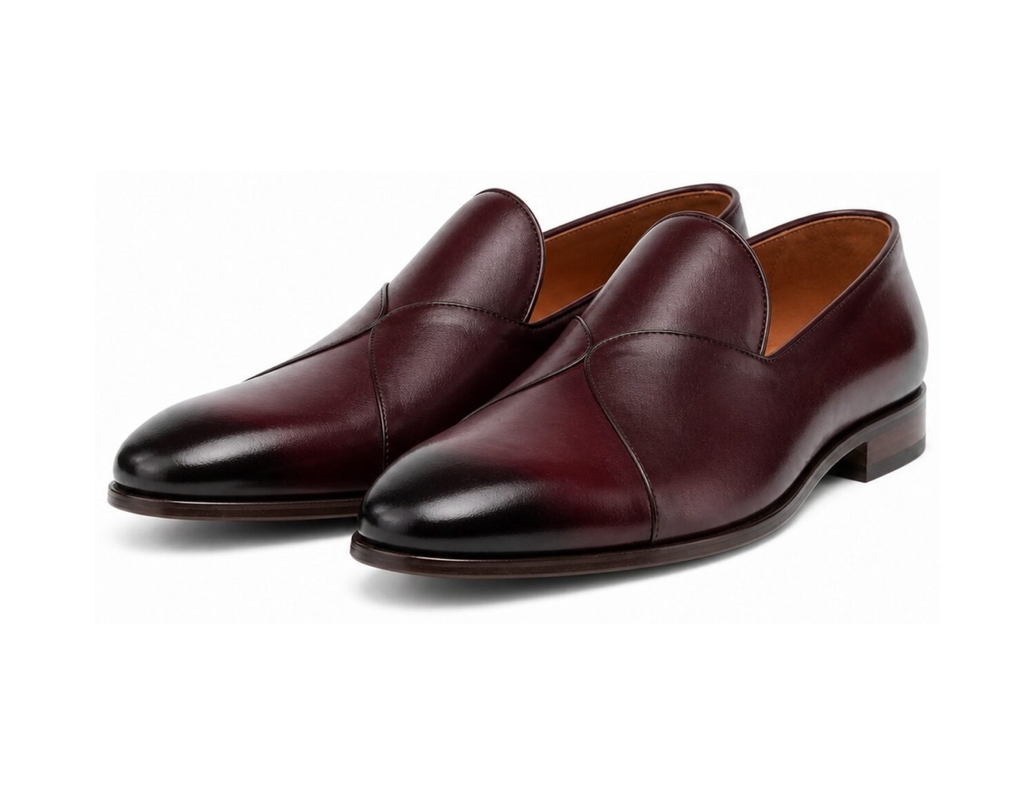 Valeroux Oxblood Calf Butterfly Loafer - White BG Pair