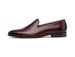 Valeroux Oxblood Calf Butterfly Loafer - White BG Side Profile