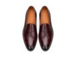 Valeroux Oxblood Calf Butterfly Loafer - White BG Top View Pair