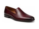 Varenza Burgundy Calf Venetian Loafer - White BG 3-Quarter