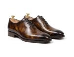 Windsor Plain Oxford Antique Brown - White BG 3rd Angle